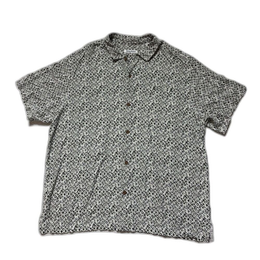 Tommy Bahama Men's Short Sleeve Camp Shirt Geometric Mosaic Print XXXL